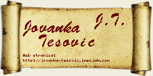 Jovanka Tešović vizit kartica